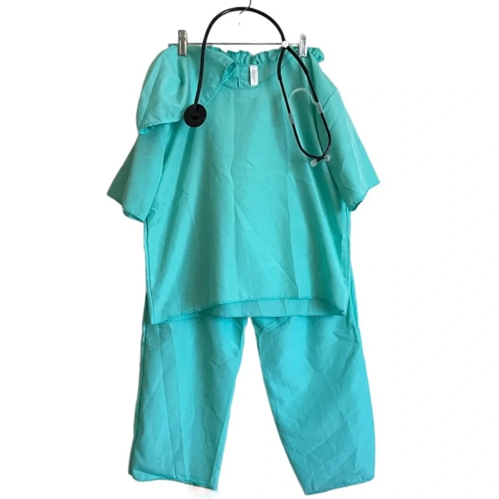 Hospital Doctor Surgeon Scrub Costume Halloween Youth Large